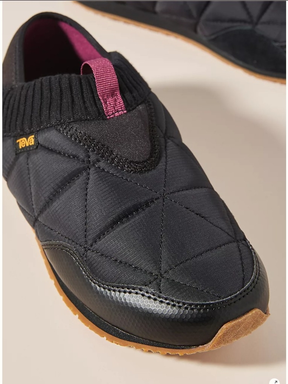 Teva EmberWomen's Quilted Slip-On Shoe in Navy with Plum Accent